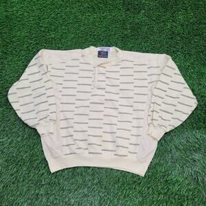 Vintage 90s Blank Sweatshirt Womens XL 22x21 Yellow Spettro